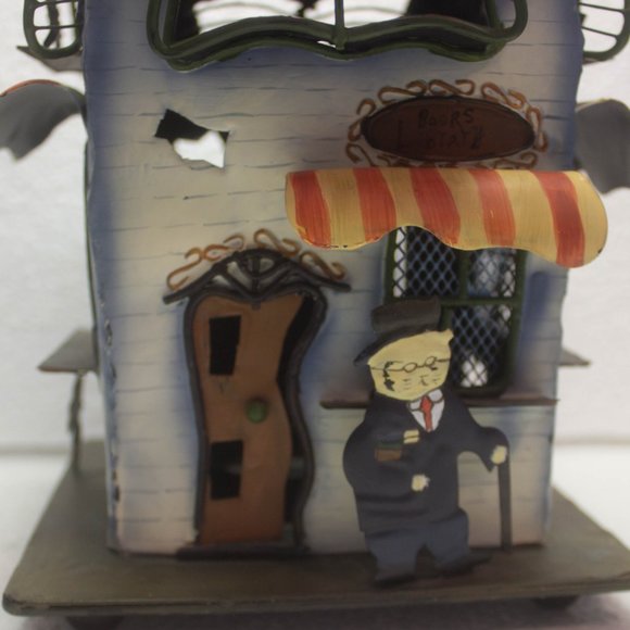 Whimsical Metal Building Candle Holder - Picture 2 of 7